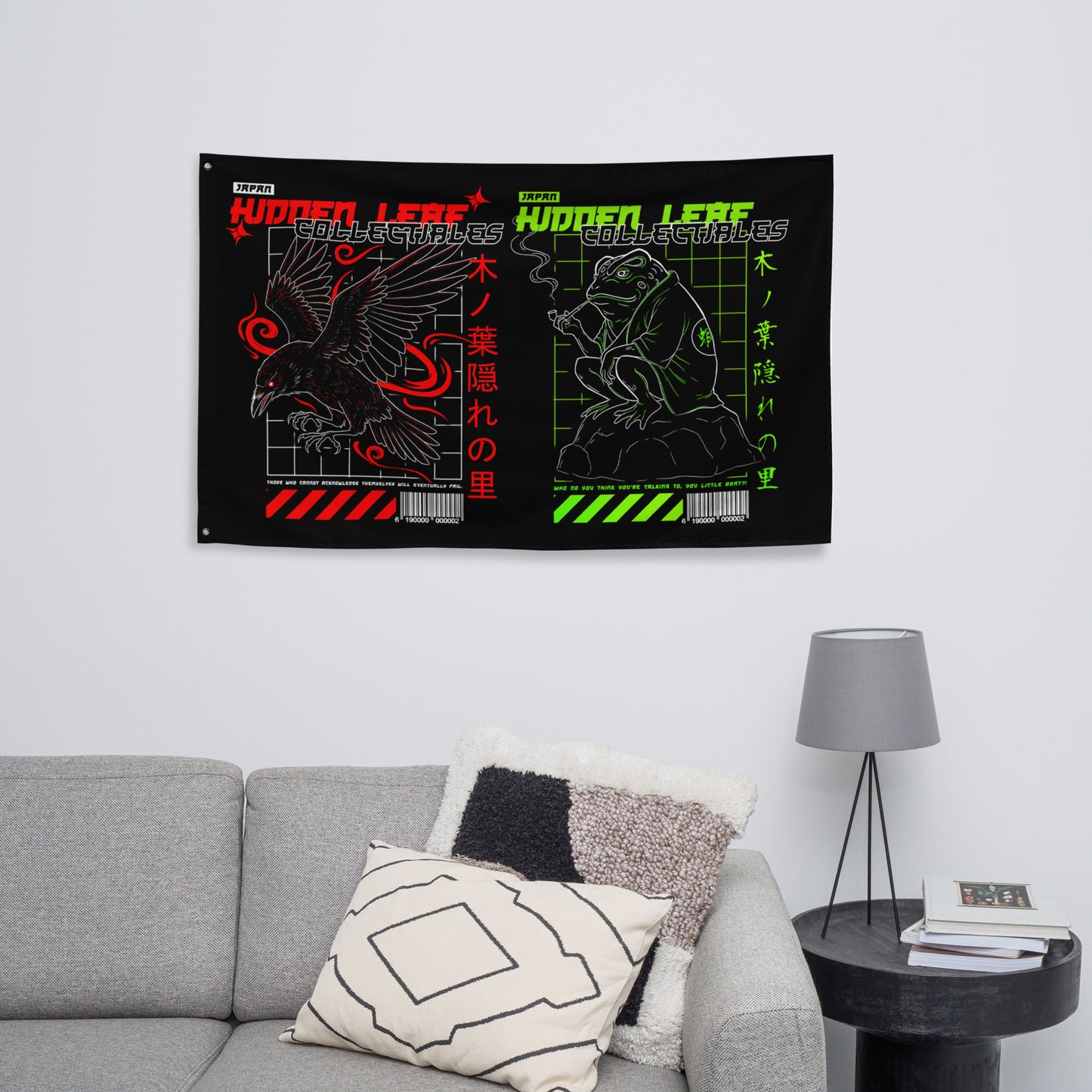 Drapeau Hidden Leaf Collectibles édition limité Crapaud x Corbeau