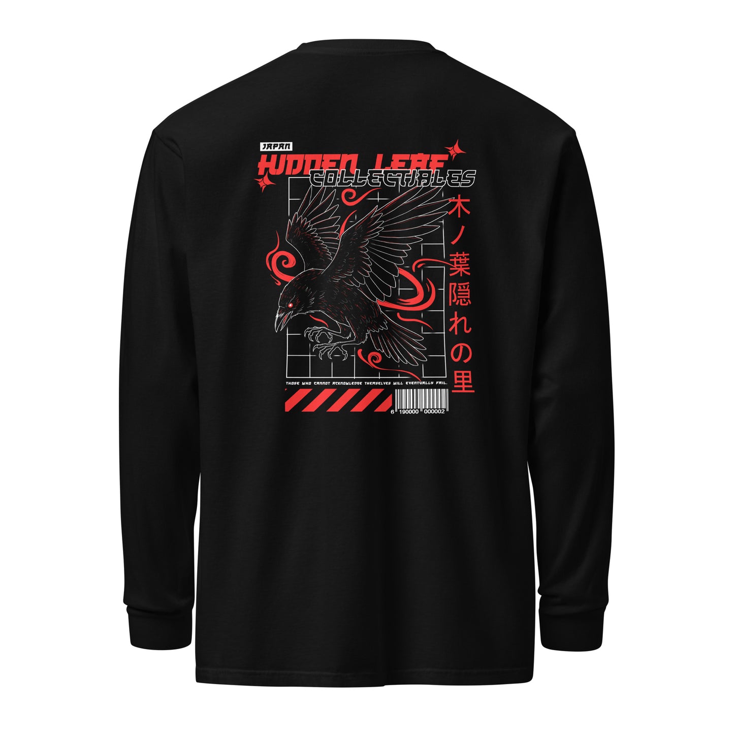 T-shirt à manches longues Hidden Leaf Collectibles édition limité Corbeau