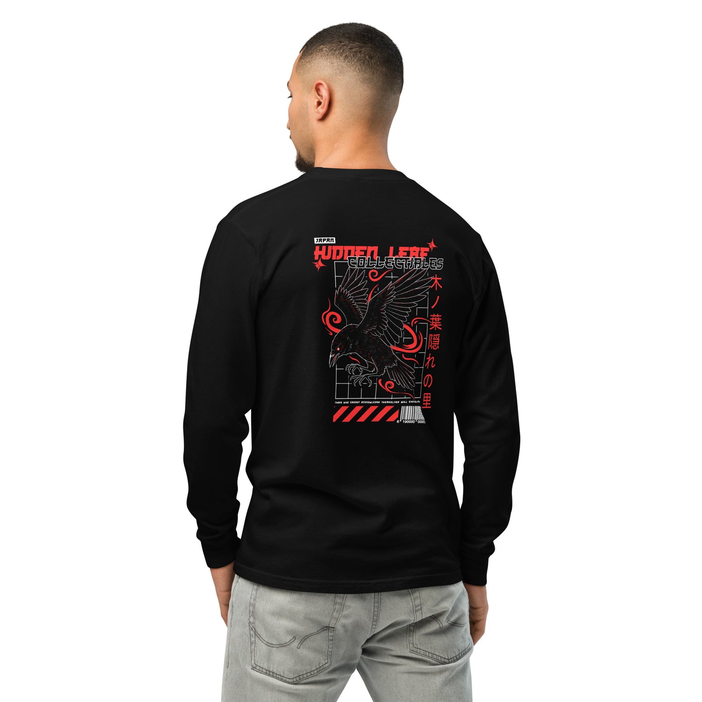 T-shirt à manches longues Hidden Leaf Collectibles édition limité Corbeau