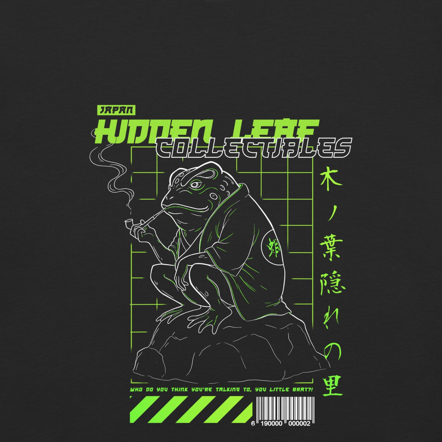 T-shirt brodé unisexe Hidden Leaf Collectibles édition limitée crapaud