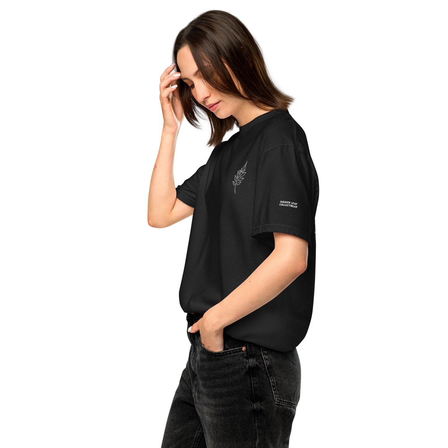 T-shirt brodé unisexe Hidden Leaf Collectibles édition limitée corbeau