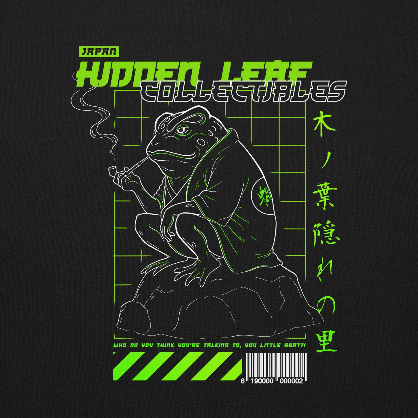 Sweatshirt brodé unisexe Hidden Leaf Collectibles édition limitée crapaud