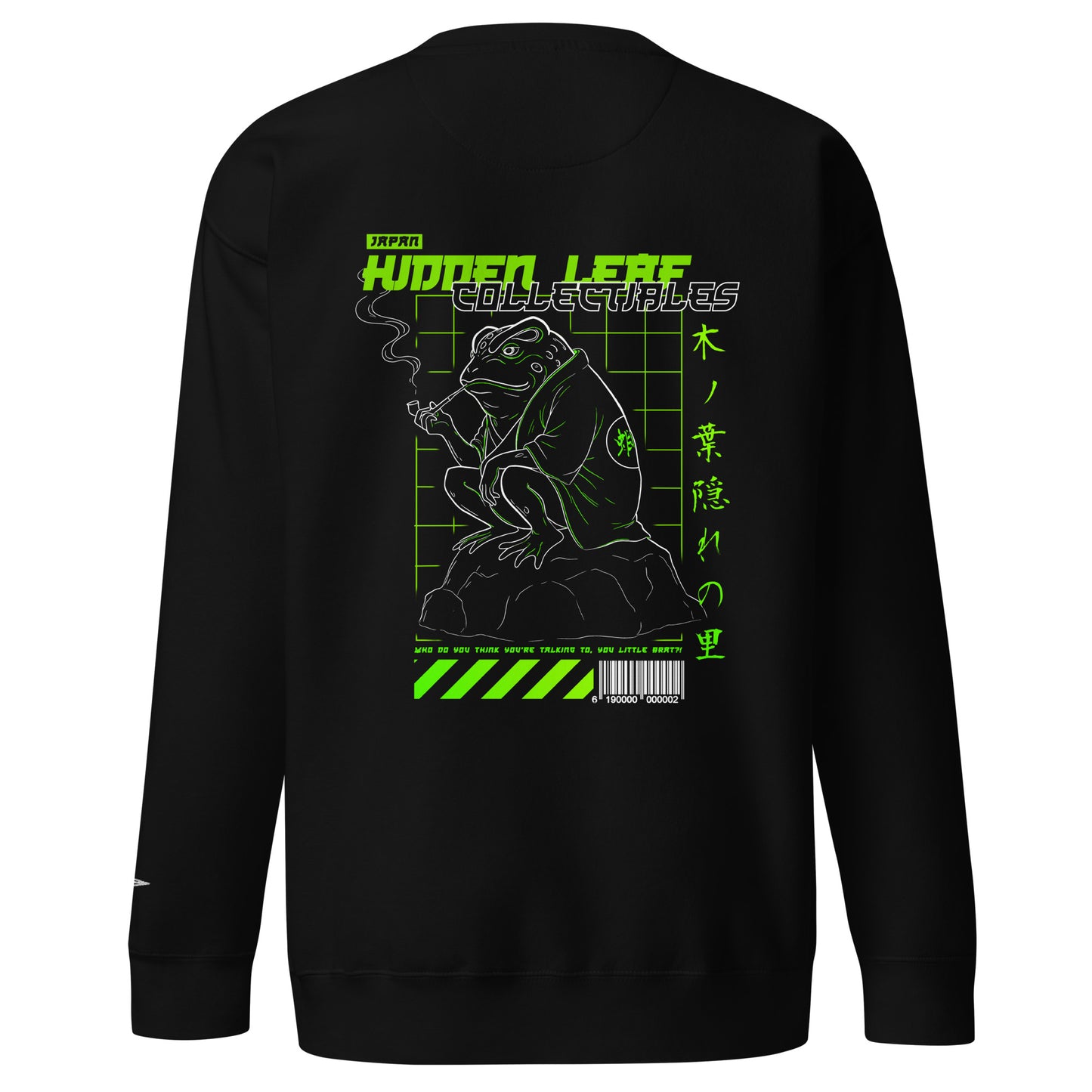 Sweatshirt brodé unisexe Hidden Leaf Collectibles édition limitée crapaud