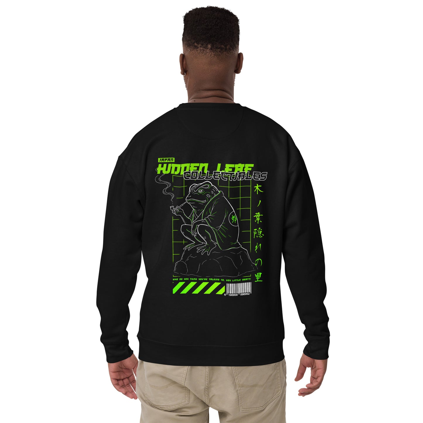 Sweatshirt brodé unisexe Hidden Leaf Collectibles édition limitée crapaud