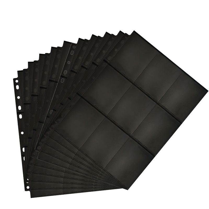 10x Page Cartable  3x3 Noir