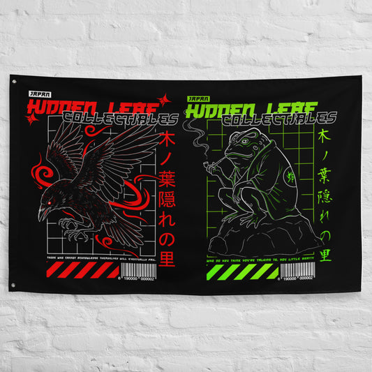 Drapeau Hidden Leaf Collectibles édition limité Crapaud x Corbeau