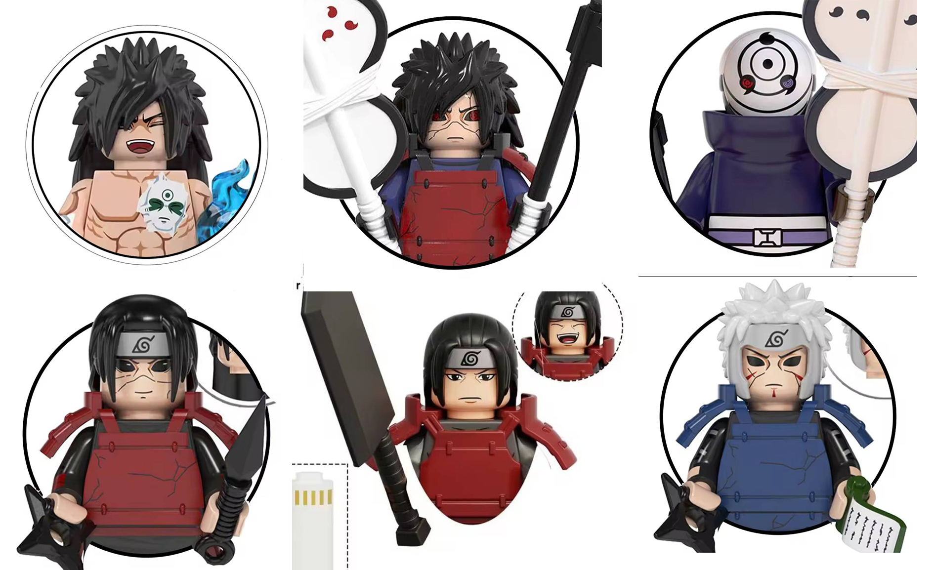 Lego Naruto Madara Hashirama obito tobirama