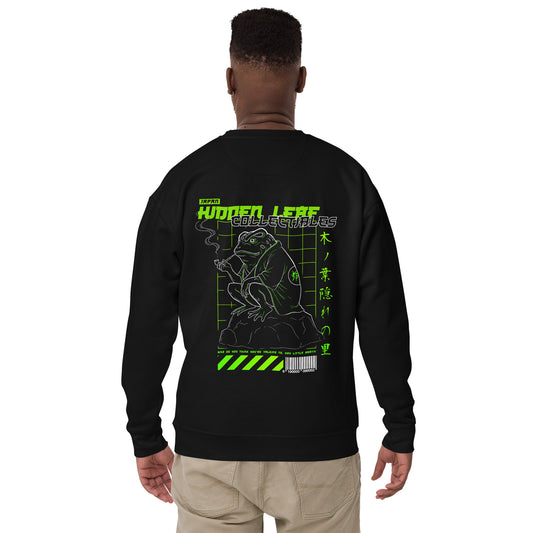 Sweatshirt brodé unisexe Hidden Leaf Collectibles édition limitée crapaud